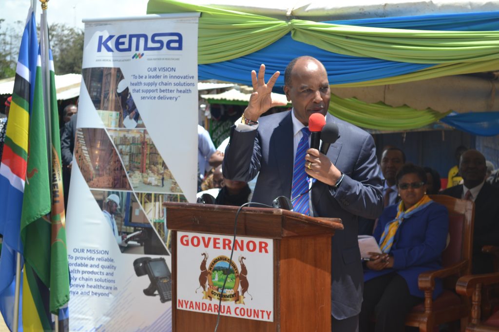 Nyandarua Governor Salutes KEMSA for Timely Delivery