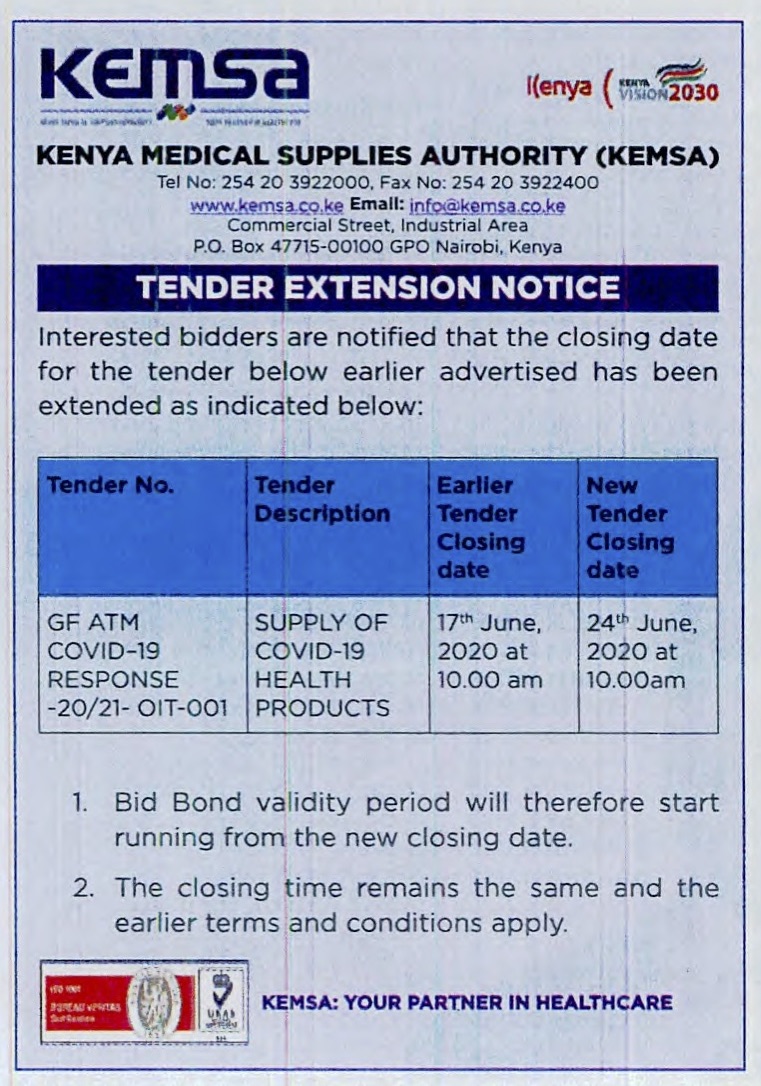 ExtensionStandard Kenya Medical Supplies Authority KEMSA